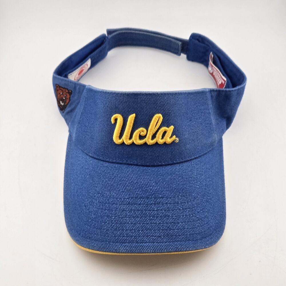 Signatures UCLA Bruins Vintage Blue Strapback Sun Visor Hat Embroidered Bear